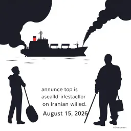 Will the US government announce the end of its naval blockade on Iranian ships by August 15, 2026?